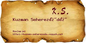 Kuzman Seherezádé névjegykártya